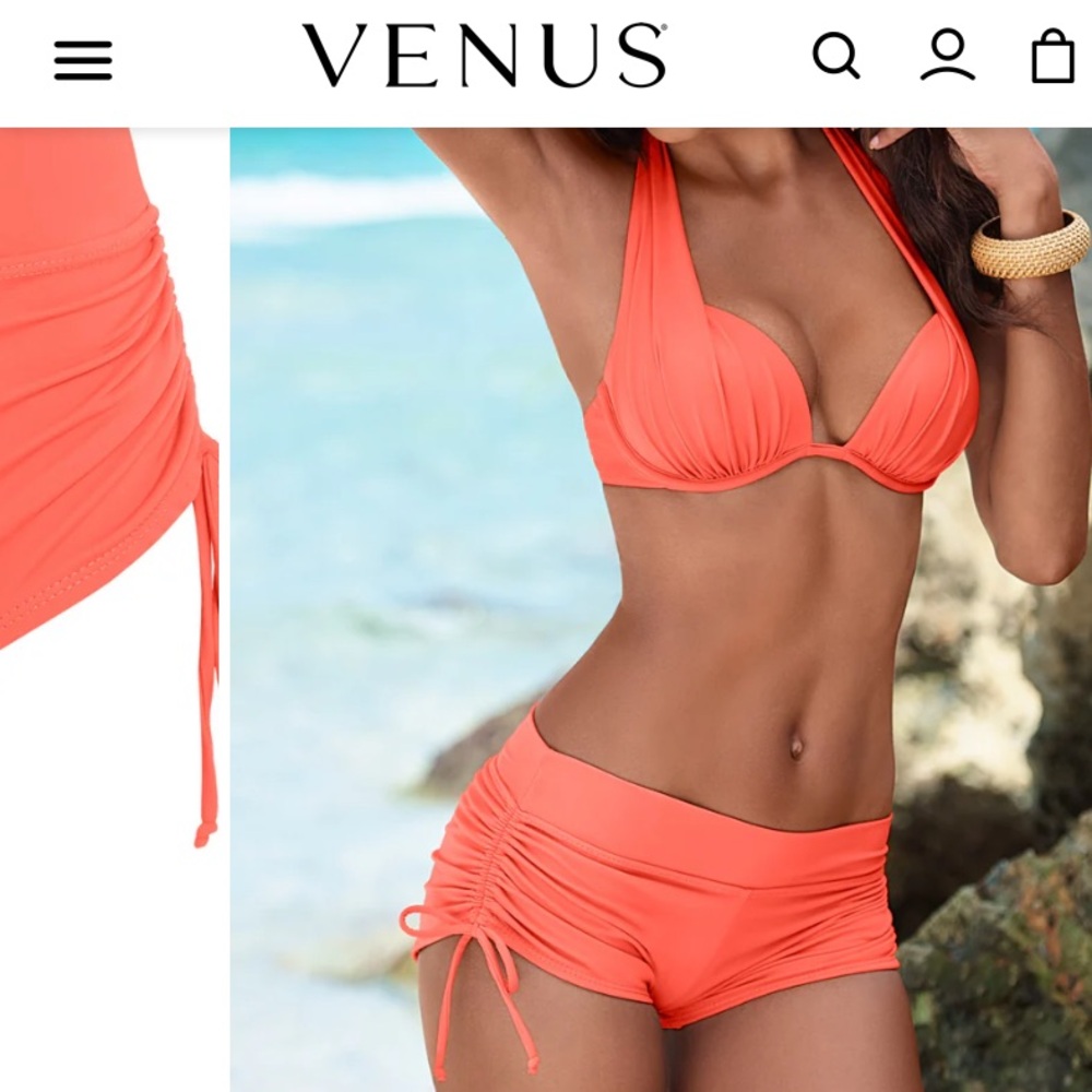 New Venus Orange Swim Short Size 12